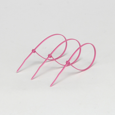 Wielofunkcyjne różowe nylonowe opaski kablowe ISO 200 mm x 2,5 mm