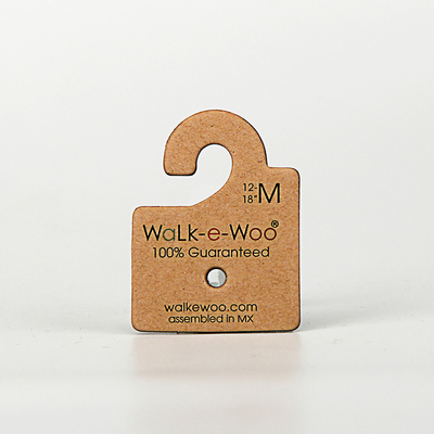 Spersonalizowane haczyki kartonowe 38 mm x 50 mm do wieszania smyczy dla psów